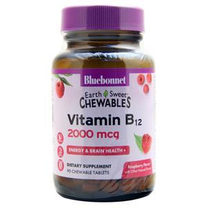 Bluebonnet Earth Sweet Chewables - Vitamin B12 (2000mcg) Raspberry 90 tabs