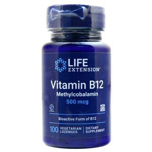 Life Extension Vitamin B12 Methylcobalamin (500mcg) 100 lzngs