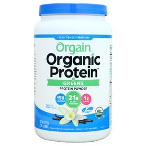 Orgain Organic Protein + Greens - Plant Based Powder Vanilla Bean 1.94 lbs