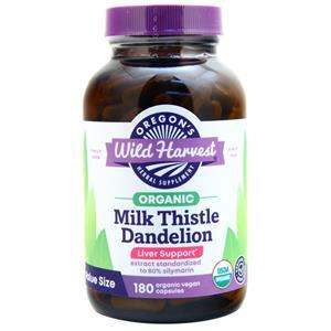 Oregon's Wild Harvest Organic Milk Thistle Dandelion 180 vcaps