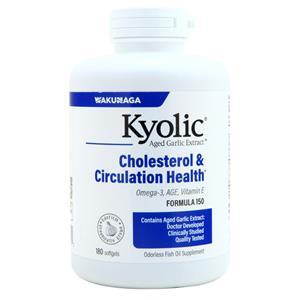 Kyolic Aged Garlic Extract Cholesterol & Circulation Health Formula #150 180 sgels