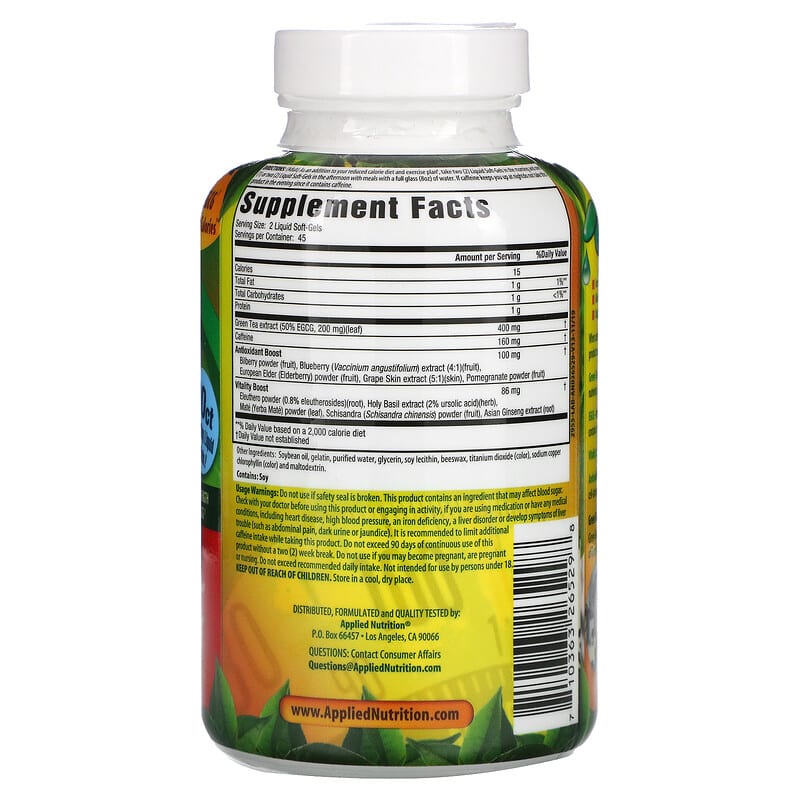 Applied Nutrition Green Tea Fat Burner 90 sgels
