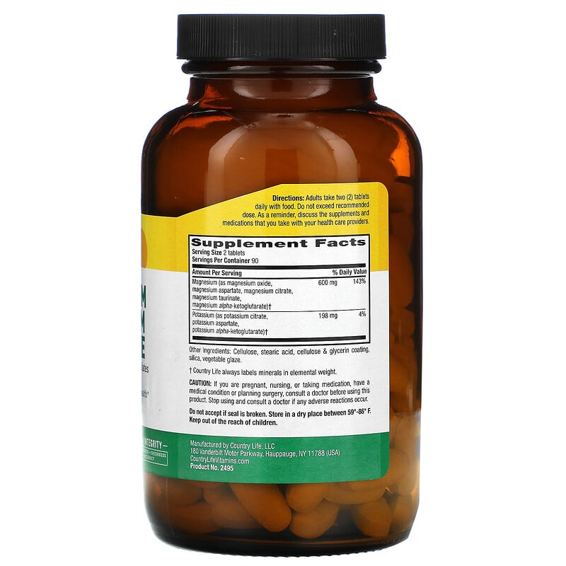 Country Life Target-Mins - Magnesium Potassium Aspartate 180 tabs