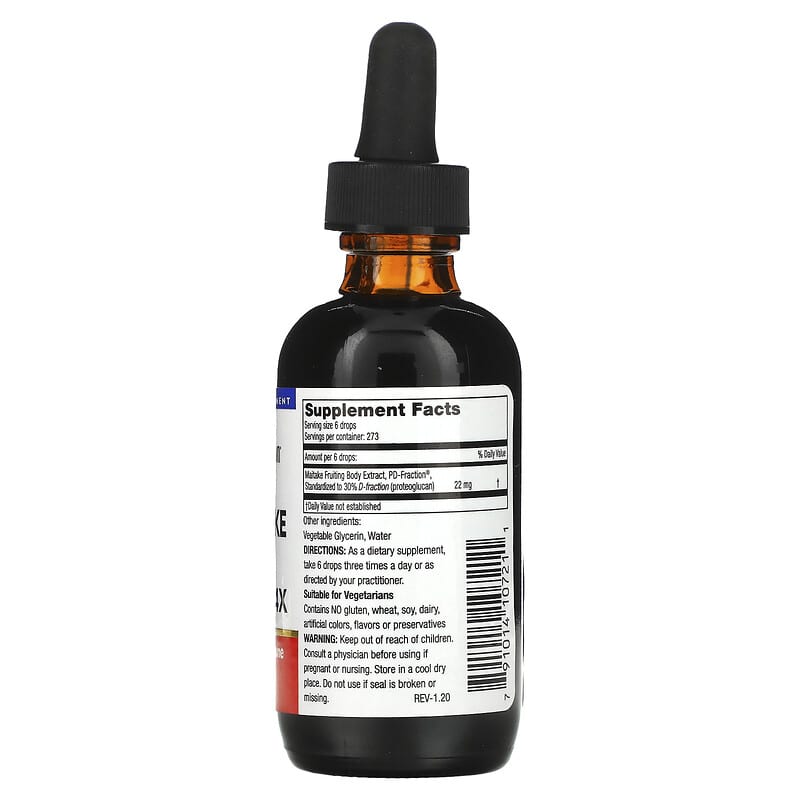 Mushroom Wisdom Maitake D-Fraction Pro 4X Liquid 60 mL