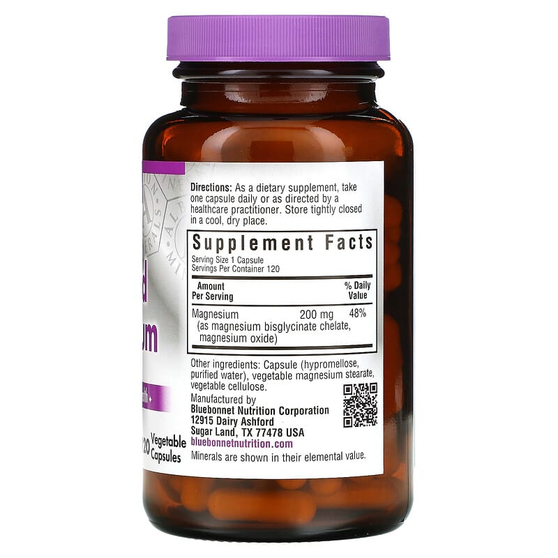 Bluebonnet Buffered Chelated Magnesium (200mg) 120 vcaps