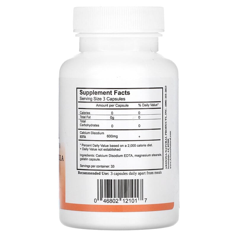 Arizona Natural Products EDTA (600mg) 100 caps