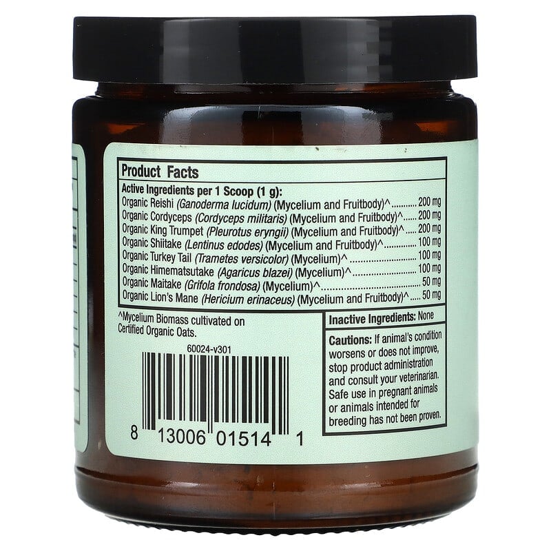 Dr. Mercola Healthy Pets Organic Mushroom Complex 60 grams