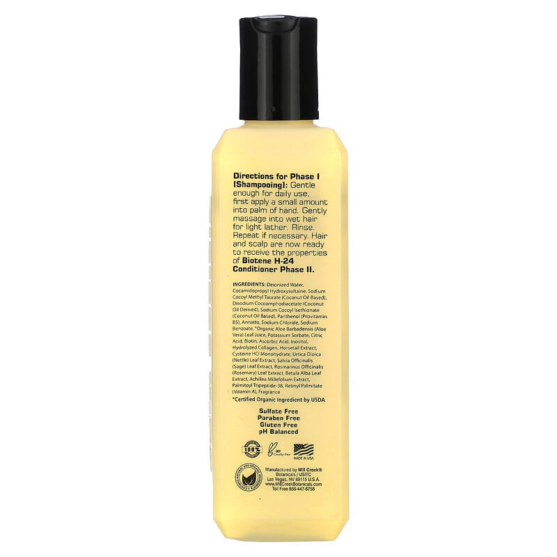Mill Creek Botanicals Biotene H-24 Natural Shampoo 8.5 fl.oz