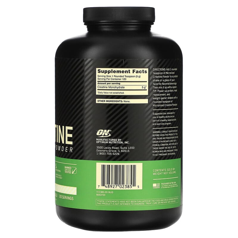 Optimum Nutrition Micronized Creatine Powder Unflavored 600 grams