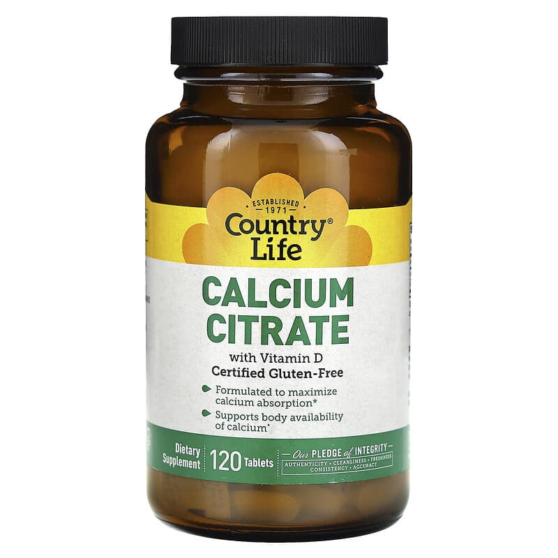 Country Life Calcium Citrate w/ D 120 tabs