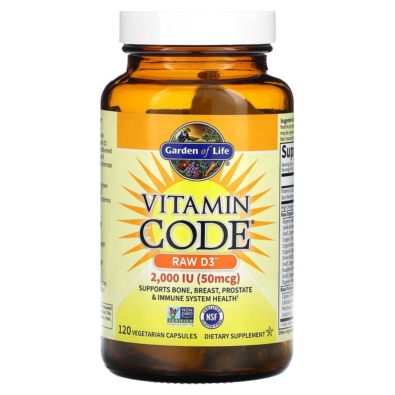 Garden Of Life Vitamin Code - Raw D3 (2,000IU) 120 caps