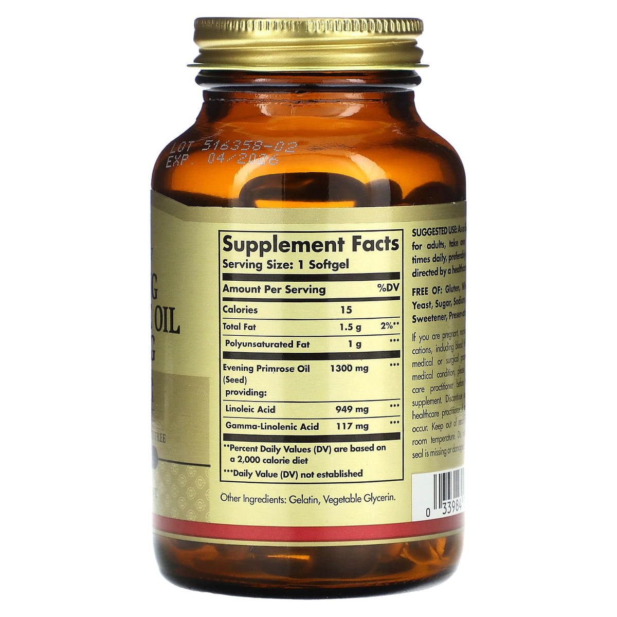 Solgar Evening Primrose Oil (1,300mg) 60 sgels