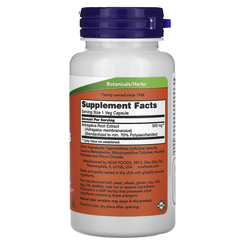 Now Astragalus Extract (500mg) 90 vcaps