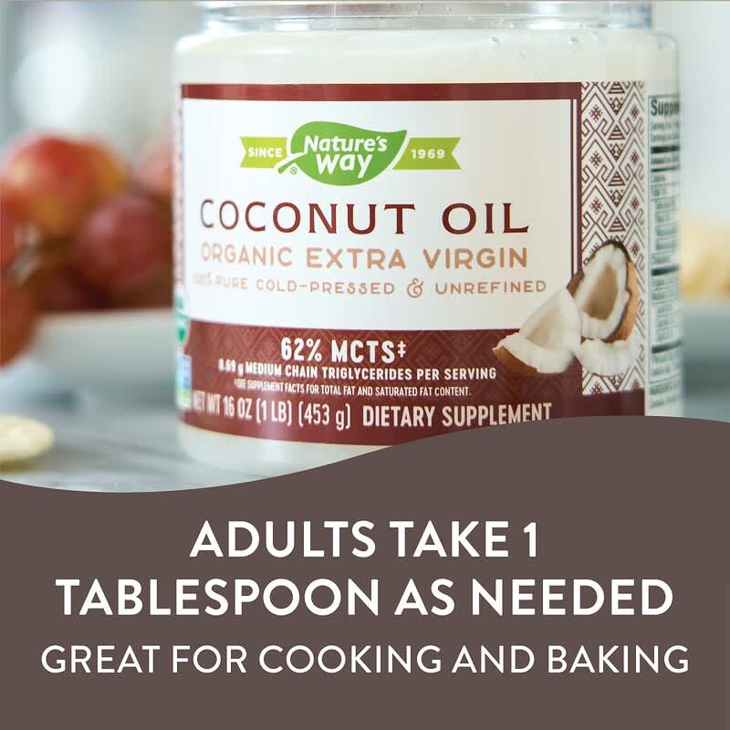 Nature's Way Pure Extra Virgin Coconut Oil (Organic) 16 oz