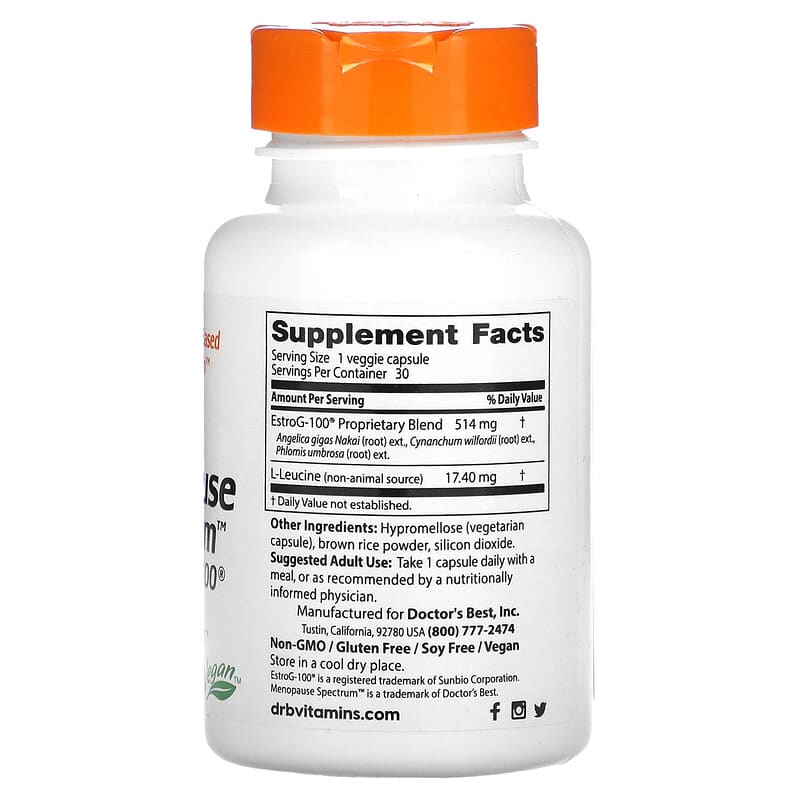 Doctor's Best Menopause Spectrum with EstroG-100 30 vcaps