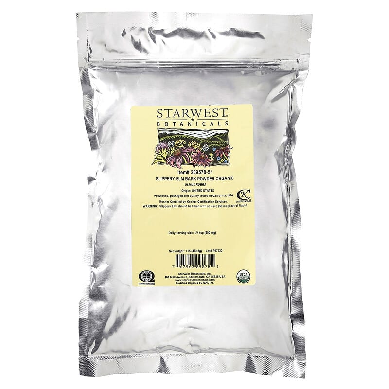 Starwest Botanicals Organic Slippery Elm Bark Powder 453.6 grams