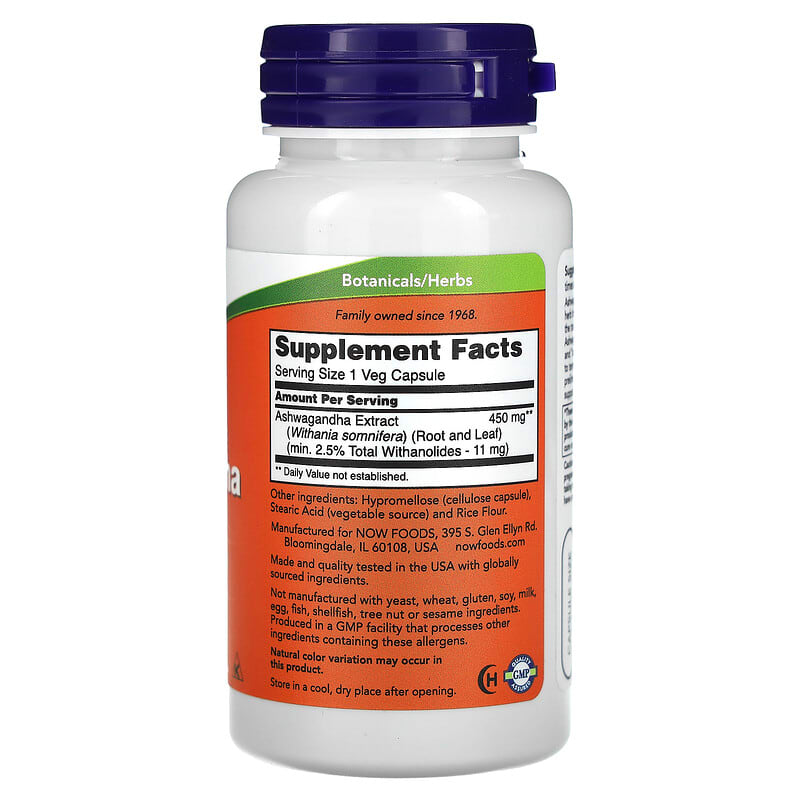 Now Ashwagandha (450mg) 90 vcaps