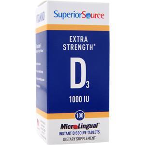 Superior Source MicroLingual Extra Strength D3 (1000IU) 100 tabs