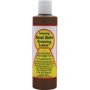 Maui Babe Browning Lotion - All Natural Fast Dark Tan 8 fl.oz