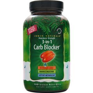 Irwin Naturals Maximum Strength 3-in-1 Carb Blocker 150 sgels