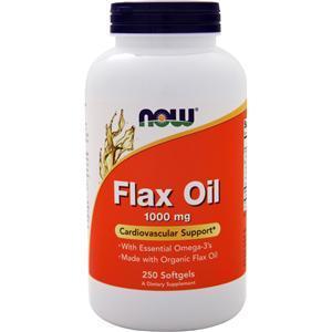 Now Flax Oil (1000mg) - Certified Organic 250 sgels