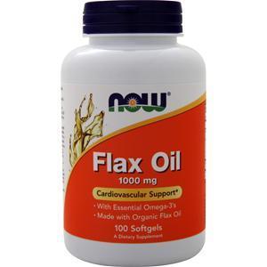 Now Flax Oil (1000mg) - Certified Organic 100 sgels