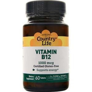 Country Life Vitamin B-12 (1000mcg) 60 tabs