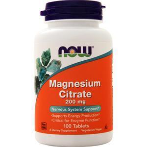 Now Magnesium Citrate (200mg) 100 tabs