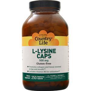 Country Life L-Lysine (500mg) 250 vcaps