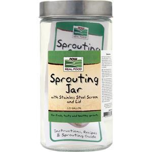 Now Sprouting Jar with Stainless Steel Screen and Lid 1 unit