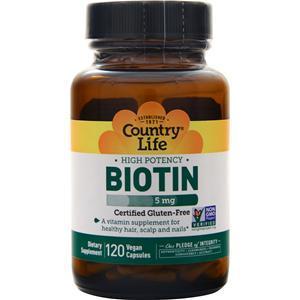 Country Life Biotin (5mg) 120 vcaps
