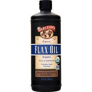 Barlean's Highest Lignan Flax Oil Liquid - 100% Organic 32 fl.oz