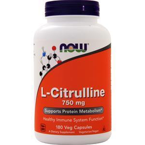 Now L-Citrulline (750mg) 180 vcaps