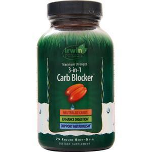 Irwin Naturals Maximum Strength 3-in-1 Carb Blocker 75 sgels