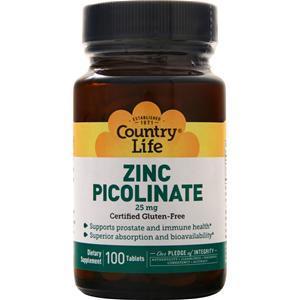 Country Life Zinc Picolinate 100 tabs