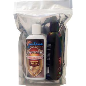 Jan Tana Bronzer Competition Tan with Exfoliant Skin Prep and Sponge Applicator 1 kit