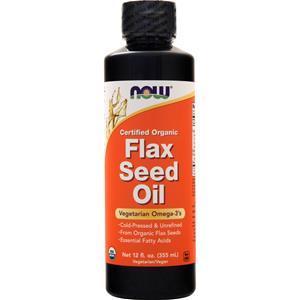 Now Organic Flax Seed Oil (100% Pure) 12 fl.oz