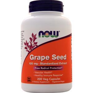 Now Grape Seed Standardized Extract (100mg) 200 vcaps