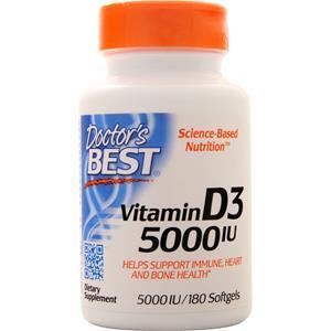 Doctor's Best Vitamin D3 (5000IU) 180 sgels