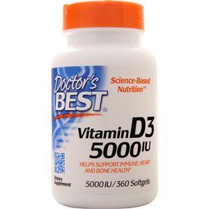 Doctor's Best Vitamin D3 (5000IU) 360 sgels
