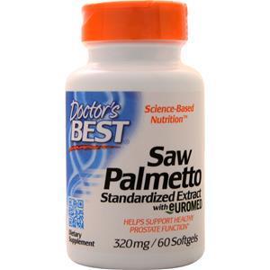Doctor's Best Saw Palmetto Standardized Extract with Euromed (320mg) 60 sgels