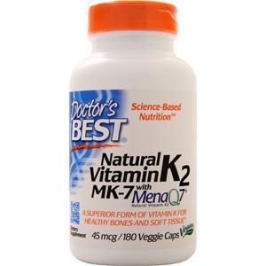 Doctor's Best Natural Vitamin K2 - MK-7 w/MenaQ7 180 vcaps