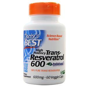 Doctor's Best High Potency Trans-Resveratrol 600 60 vcaps