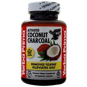Yerba Prima Activated Coconut Charcoal 60 vcaps