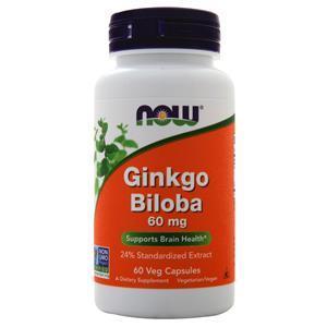 Now Ginkgo Biloba (60mg) 60 vcaps