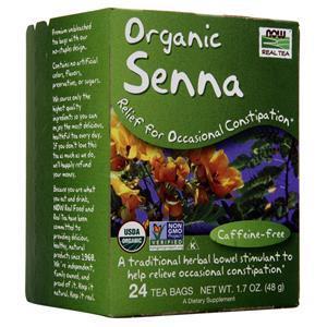 Now Organic Senna Tea - Relief for Occasional Constipation 24 pckts