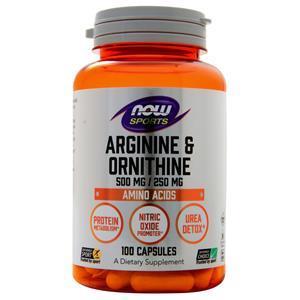 Now Arginine & Ornithine (500mg/250mg) 100 caps