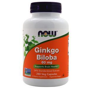 Now Ginkgo Biloba (60mg) 240 vcaps