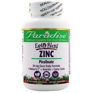Paradise Herbs Earth's Blend Zinc Picolinate 90 vcaps