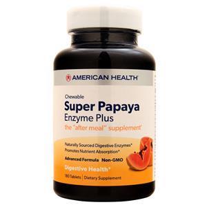 American Health Chewable Super Papaya Enzyme Plus 180 tabs